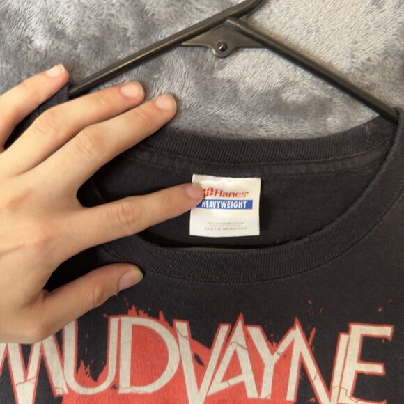 Vintage Y2K Mudvayne Band T-Shirt Size XL Crow Skull Bird Heavy Metal Black 2000 - Picture 3 of 7